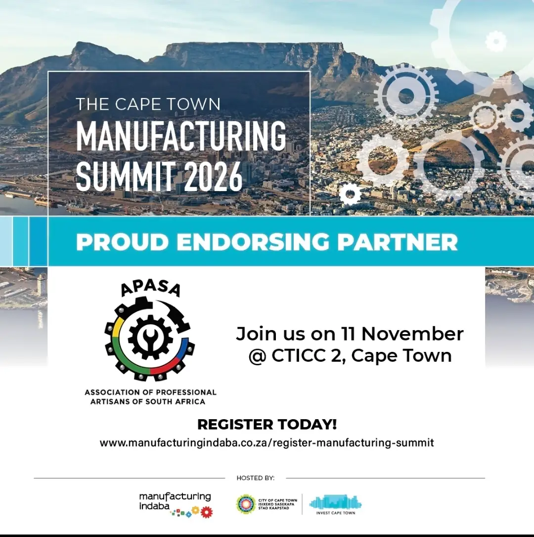 APASA, proud endorsing partner of the Cape Town Manufacturing Summit 2026, 11 November at CTICC 2, Cape Town